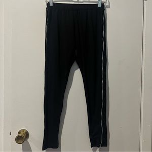 Steve Madden Zipper Black Leggings M Medium Skinny Stretch Cotton Pullover Slim